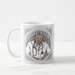 Retro Black Male Doktor Kaffemugg