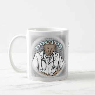 Retro Black Male Doktor Kaffemugg
