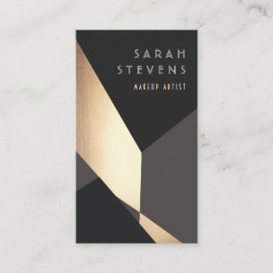 Retro Black och Guld Art Deco Abstrakt Visitkort