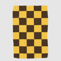 Retro Black och Gult Checkered Squares Mönster
