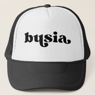 Retro Black och White Grandma Poland busia Keps