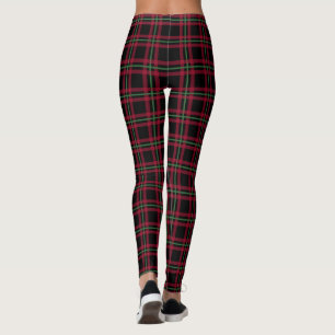 Retro Black Rockabilly Kvinnors Plaid Leggings