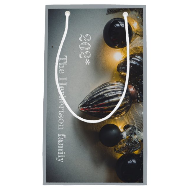 Retro Black Silver Juldekorationer (Framsidan)