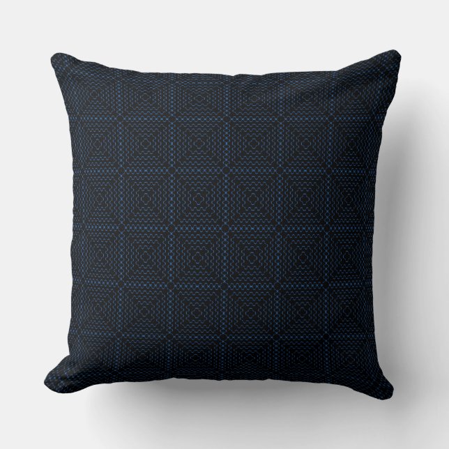 Retro Black Squares Mönster Kudde (Framsida)