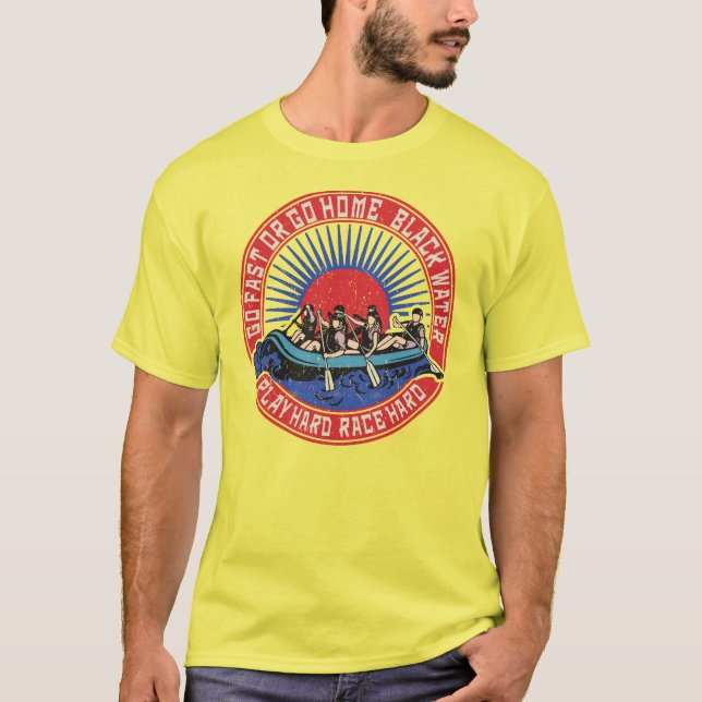 Retro Black Vatten Raiting. T Shirt (Framsida)