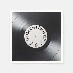 Retro Black Vinyl LP-post Pappersservett