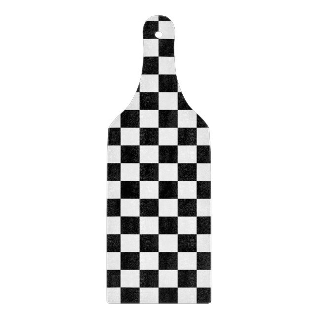 Retro Black/White Contrast Checkerboard Mönster (Framsidan)