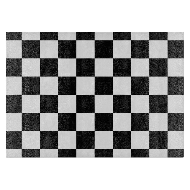 Retro Black/White Contrast Checkerboard Mönster (Framsidan)