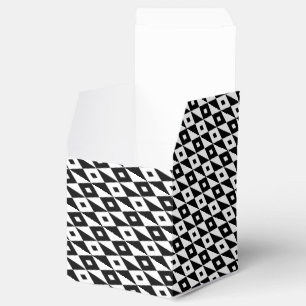 Retro Black White Diamond Shape Modern Mönster Presentaskar