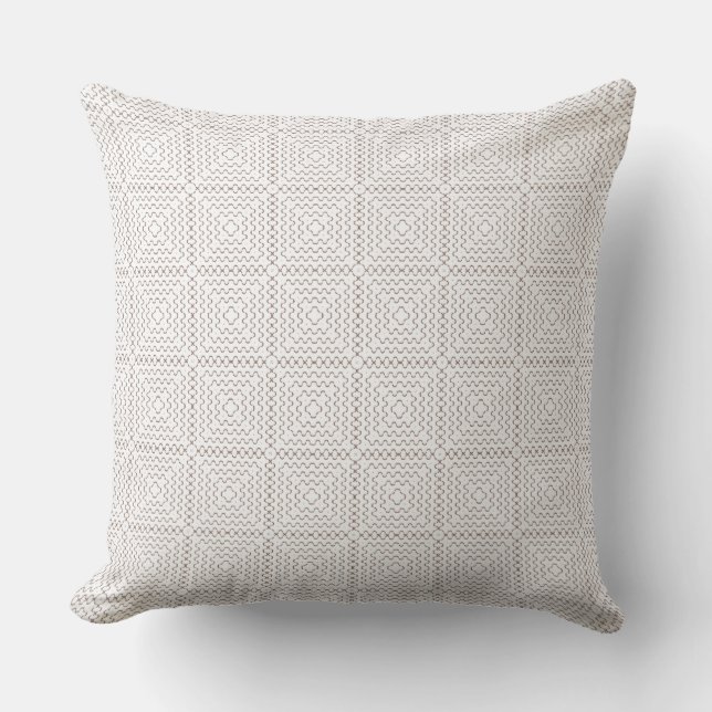 Retro Black White Squares Mönster Kudde (Framsida)