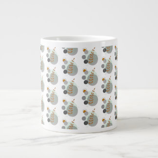 Retro blad mönster jumbo mugg
