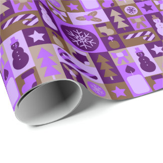 Retro blandad julpatchwork presentpapper