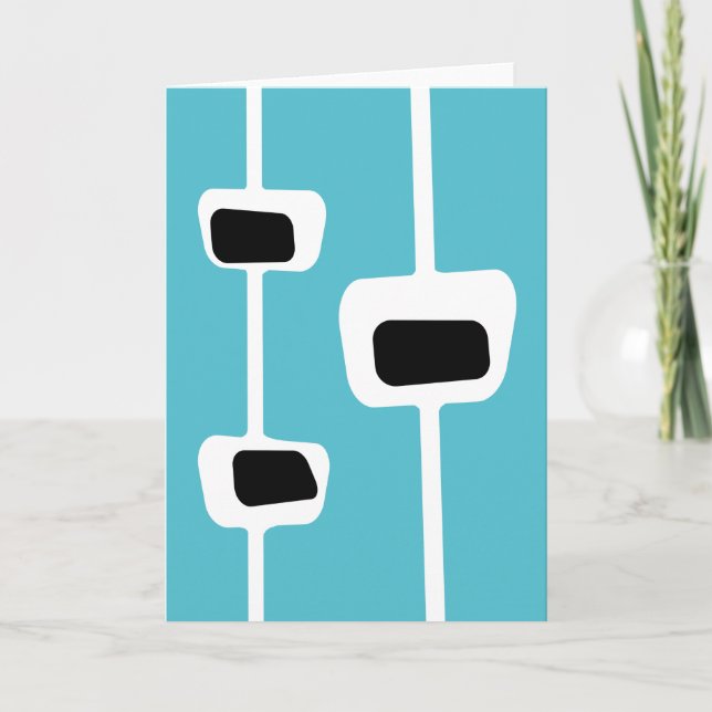 Retro Blank Folded Greeting Card Kort (Framsida)