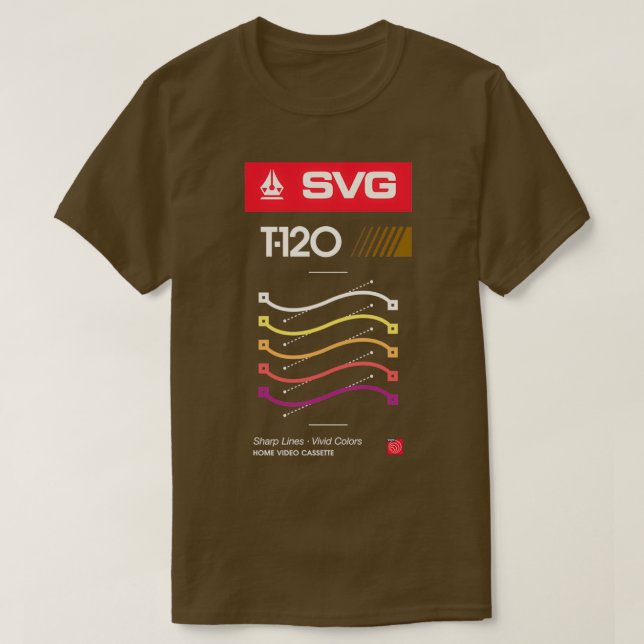 Retro Blank VHS SVG T Shirt (Design framsida)
