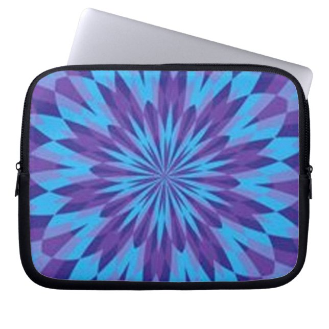 Retro blåttstänklaptop sleeve (Framsidan)