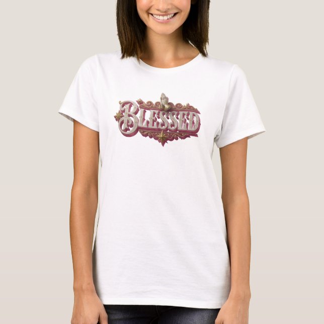 Retro BLESSAD Konstnärlig Uttryck T Shirt (Framsida)