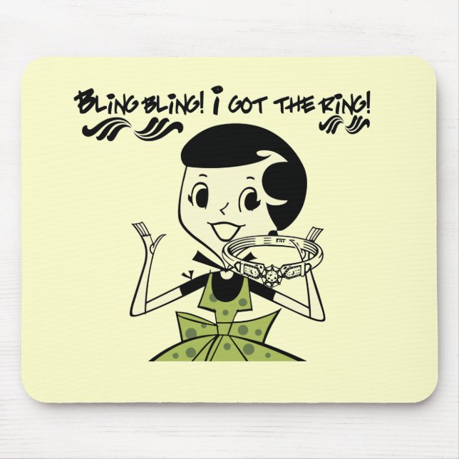 Retro Bling ringTshirts och gåvor Musmatta (Framsidan)