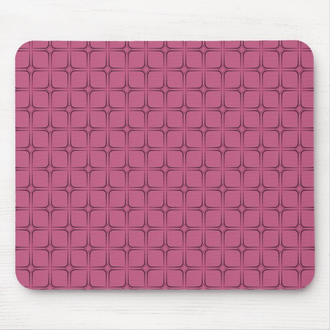 Retro Bliss Mousepad, Rosa Musmatta (Framsidan)