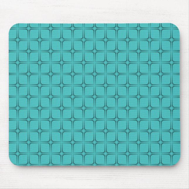 Retro Bliss Mousepad, Turquise Musmatta (Framsidan)