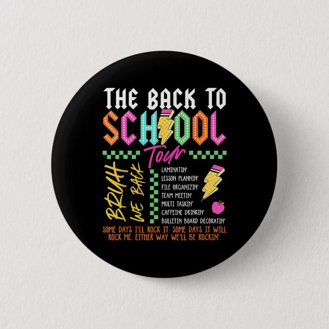 Retro Blixt Abcd Tillbaka Till Skolan Turné Teac Knapp (Framsida)
