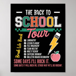 Retro Blixt Abcd Tillbaka Till Skolan Turné Teac Poster