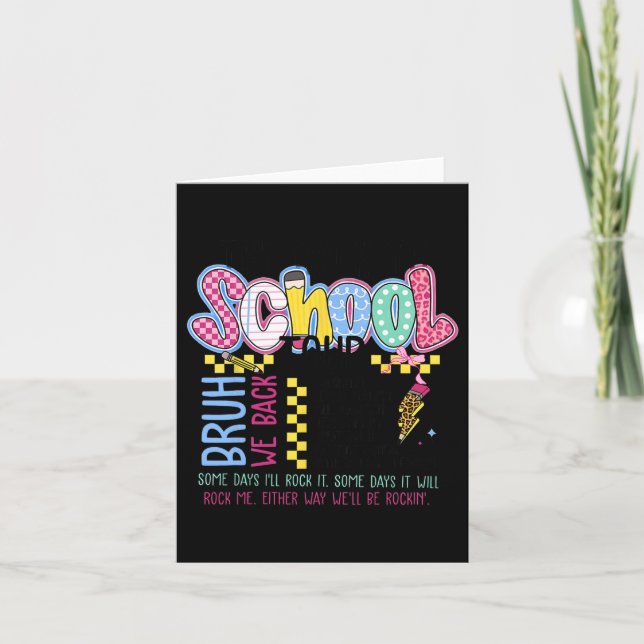 Retro Blixt Tillbaka Till Skolan Turné Lärare K Kort (Framsida)