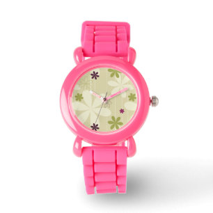Retro blom- bakgrund armbandsur