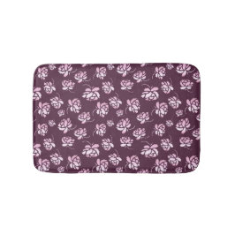 Retro blom- burgundy modell badrumsmatta