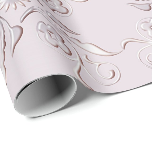 Retro blom- design presentpapper (Rullad Hörn)