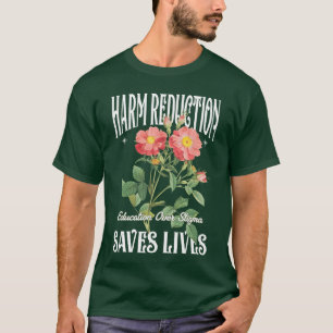 Retro blomma skadereducering räddar liv överdos A T Shirt