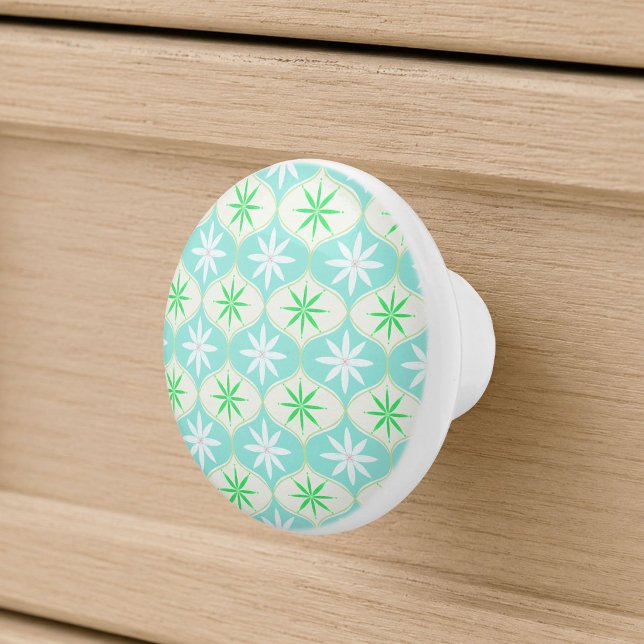 Retro blomma & tusenskönas timglas mönster  knopp (Skapare uppladdad)