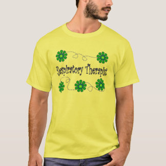 Retro blommadesign för respiratorisk terapeut tee