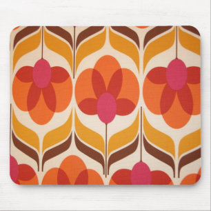 Retro blommadesign musmatta