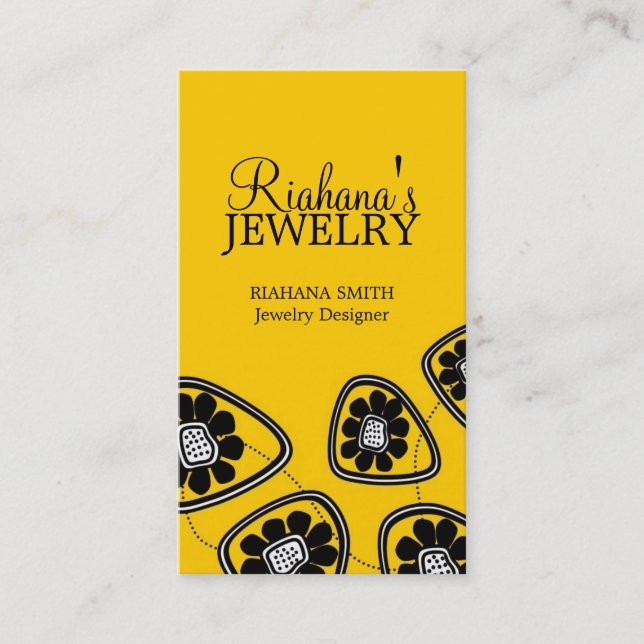 Retro blommavisitkortar visitkort (Framsida)