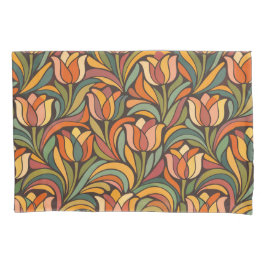 Retro Blommig Art Nouveau Mönster Dekor