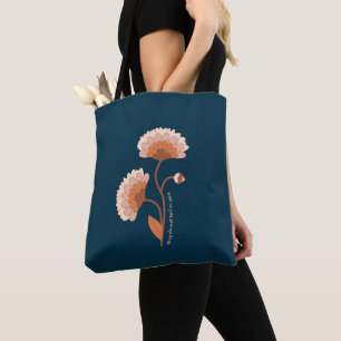 Retro Blommigt Bible Verse Christian Shopping Tote Tygkasse