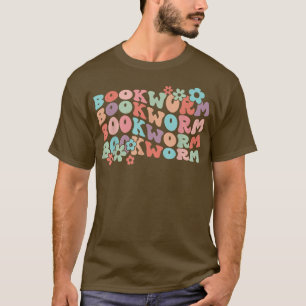 Retro Blommigt Bookworm Librarian Bok Älskare Funn T Shirt