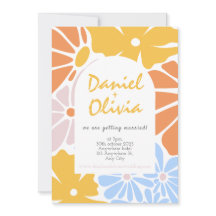 Retro Blommigt Bröllop