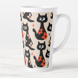Retro Blommigt Cats (Soft Beige)