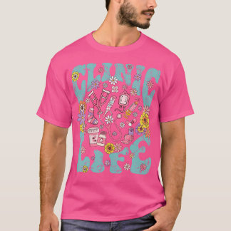 Retro Blommigt Clinical Life Nursing Doktor Health T Shirt