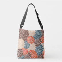 Retro Blommigt Crossbody Bag