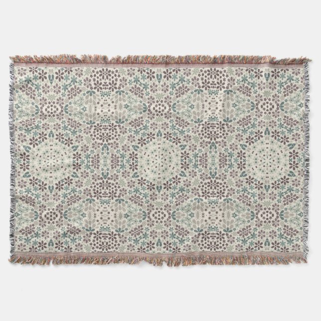 Retro, blommigt filt (Framsidan)