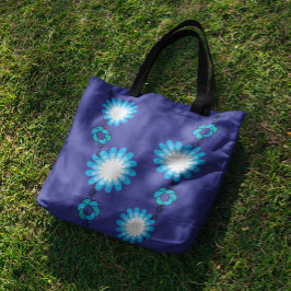 Retro Blommigt Garland Tote Bag Tygkasse