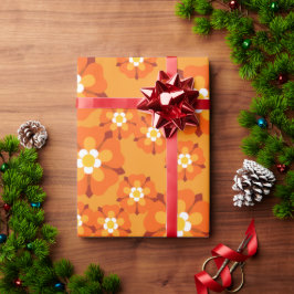 Retro Blommigt Gift-omslutning Presentpapper