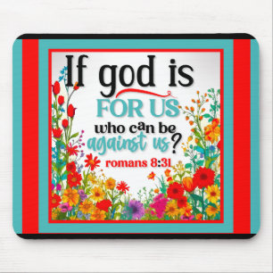 Retro Blommigt Inspirational Mousepad Musmatta