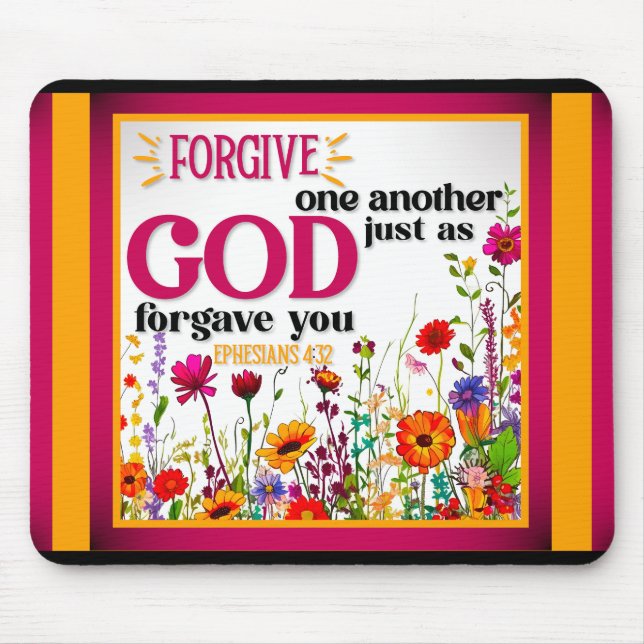 Retro Blommigt Inspirational Mousepad Musmatta (Framsidan)