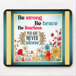 Retro Blommigt Inspirational Mousepad Musmatta