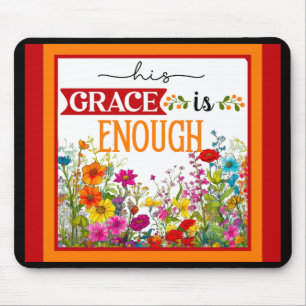 Retro Blommigt Inspirational Mousepad Musmatta
