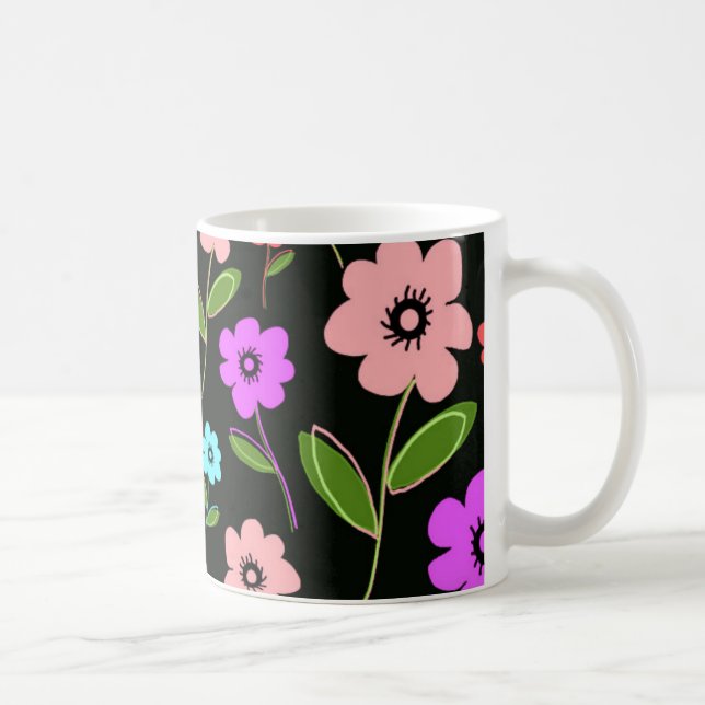 Retro blommigt kaffemugg (Höger)