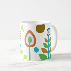 Retro-Blommigt Kaffemugg